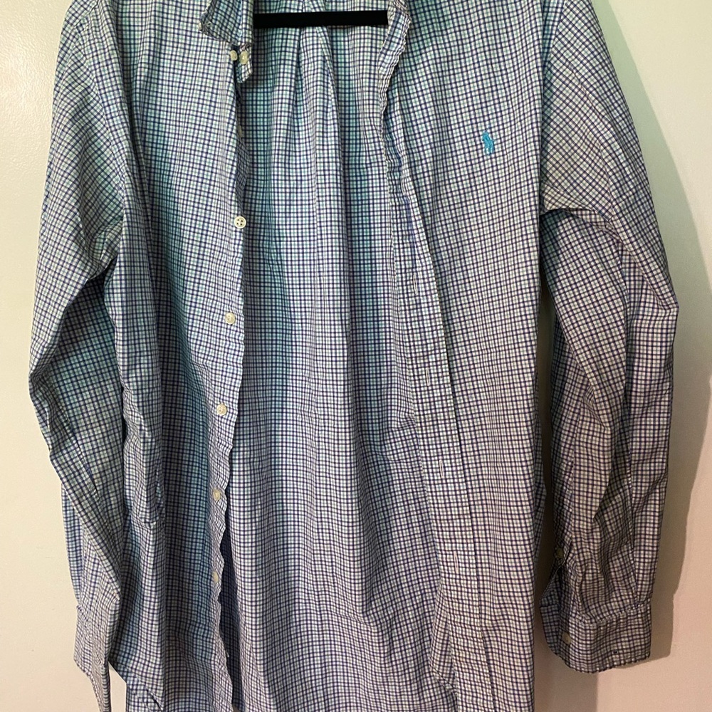 Polo Ralph Lauren Blue and White Checkered Shirt